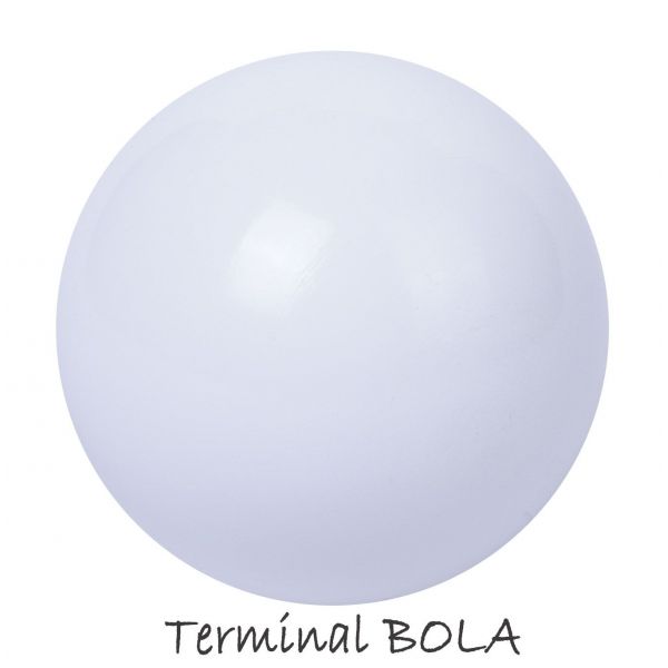 Barra color blanco, terminal Bola