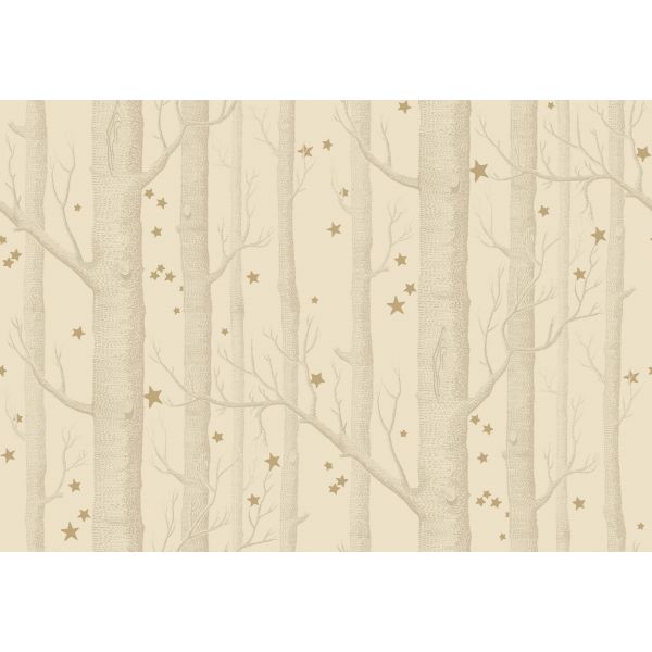 Papel pintado Woods & Pears gris pera oro