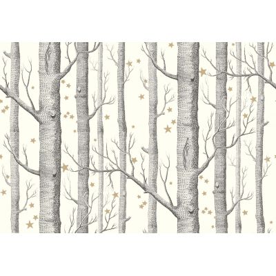 Papel pintado Woods & Pears gris pera oro