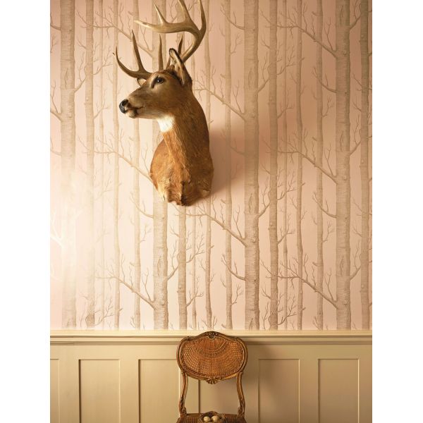Papel pintado Woods & Pears gris pera oro