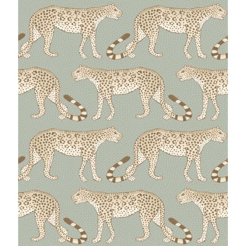 Papel pintado Paseo del Leopardo aqua