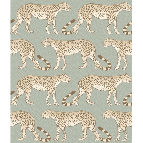 Papel pintado Paseo del Leopardo aqua