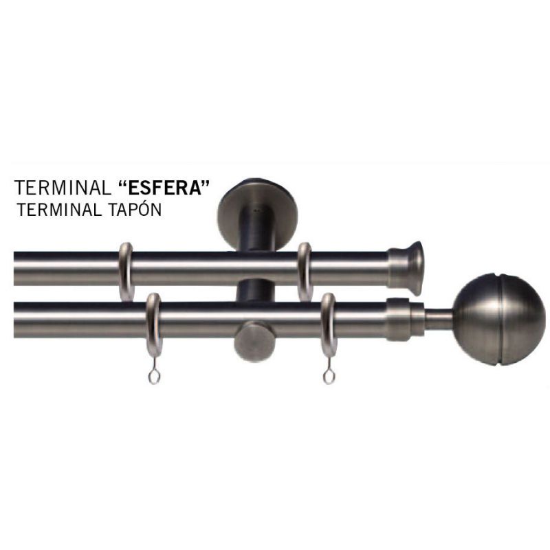 Barras para cortinas ESFERA - TAPÓN...
