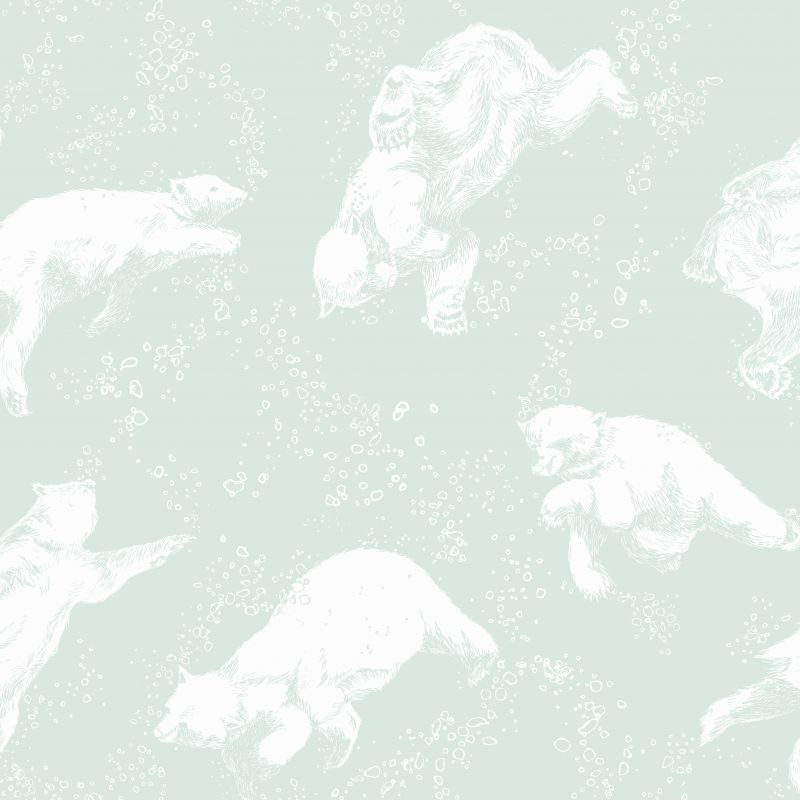 Papel pintado infantil Polarn azul