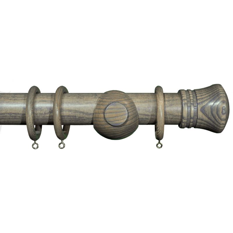 45 mm. Barra para cortina de madera...