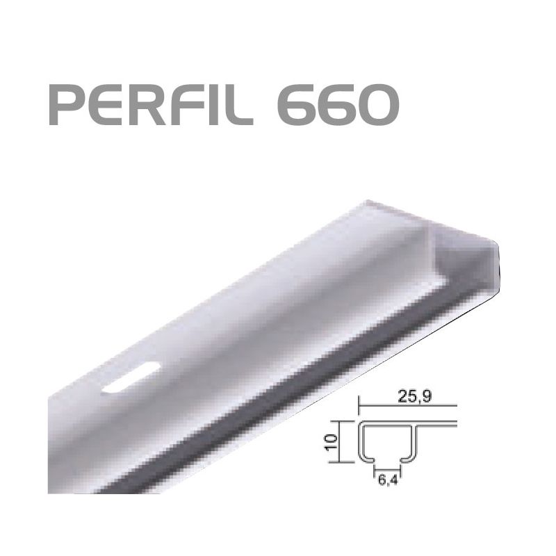 Riel para cortina 660 blanco, a...