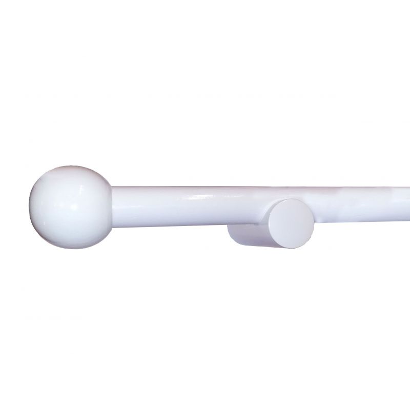 Barra color blanco, terminal Bola