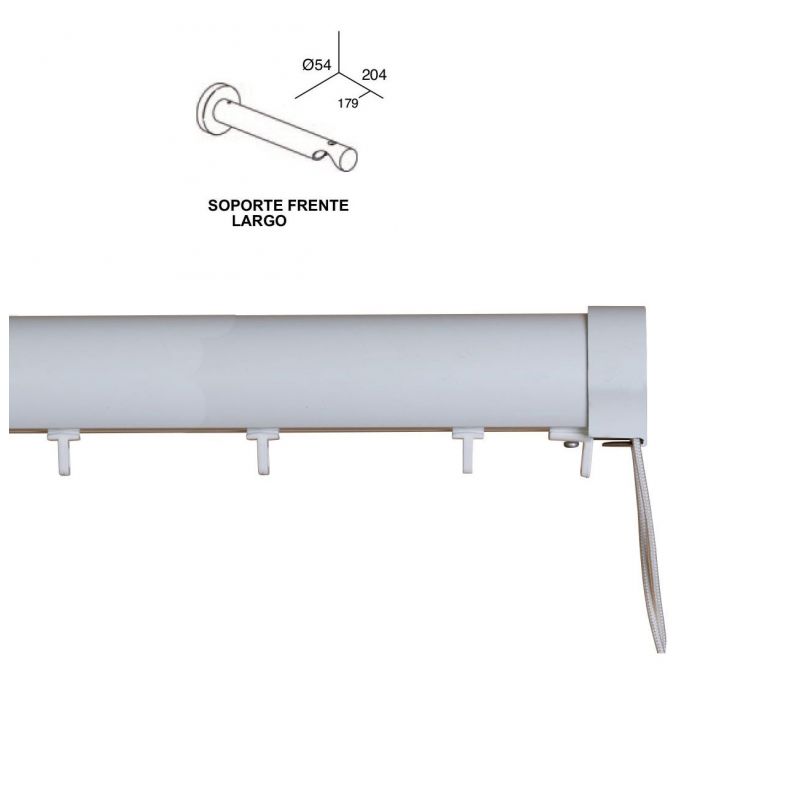 40mm. Riel para cortina 7640 redondo...