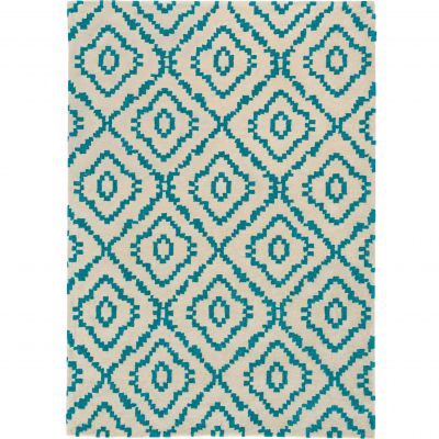 Sami Teal alfombra de lana...