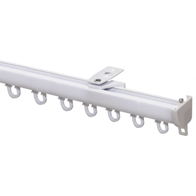 Riel para cortina color blanco, a...