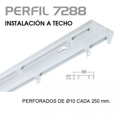 Riel doble para cortina...